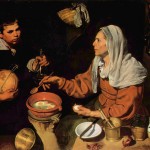 Velázquez. 1618. Vella fregint ous. National Gallery. Edinburg