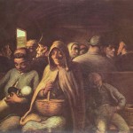 Daumier. 1864. El vagó de tercera classe. Galeria Nacional. Ottawa