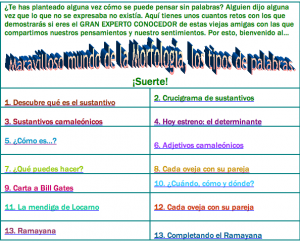 Tipos de palabras