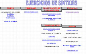 Ejercicios sintaxis