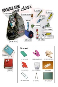 vocabulaire ecole def