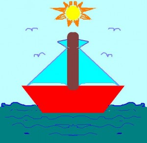 A la mar hi ha un vaixell