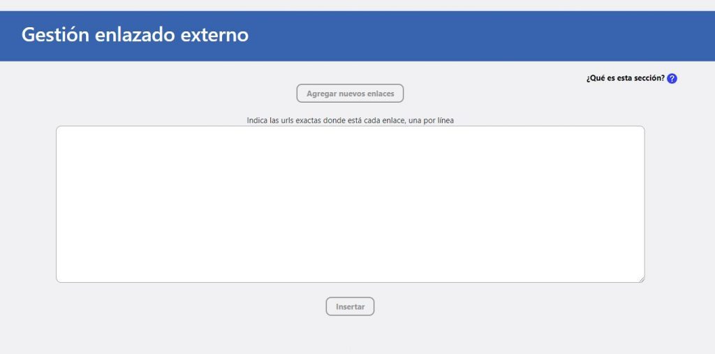 gestió enllaçat extern