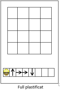 exemple de full que donariem els infants per marcar el recorregut