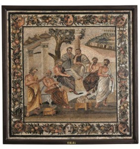 L'Acadèmia de Plató. 110-80 aC. Museo Archeologico Nazionale di Napoli © Ministero dei Beni e delle Attività Culturali e del Turismo. Sopraintendenza per i Beni Archeologici di Napoli e Pompei