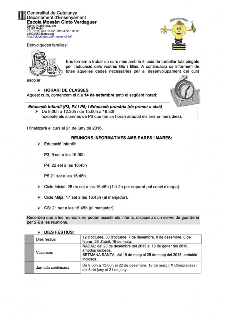 INFORMACIÓ FAMÍLIES INICI DE CURS 15-16 v2 1
