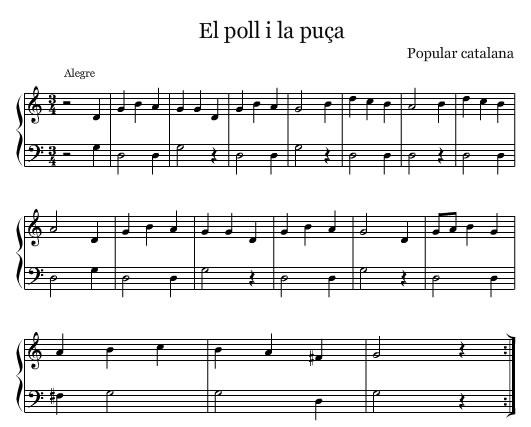 partitura el poll i la puça