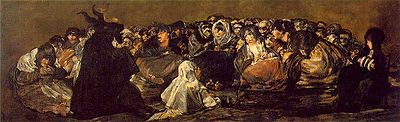 El Aquelarre o El Gran Cabrón, un espeluznante cuadro de Goya