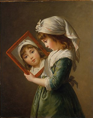 Elisabeth Louise Vigée Le Brun. Mirant-se en un mirall, 1787 