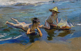 Joaquim Sorolla. Nens jugant a la platja, 1904.