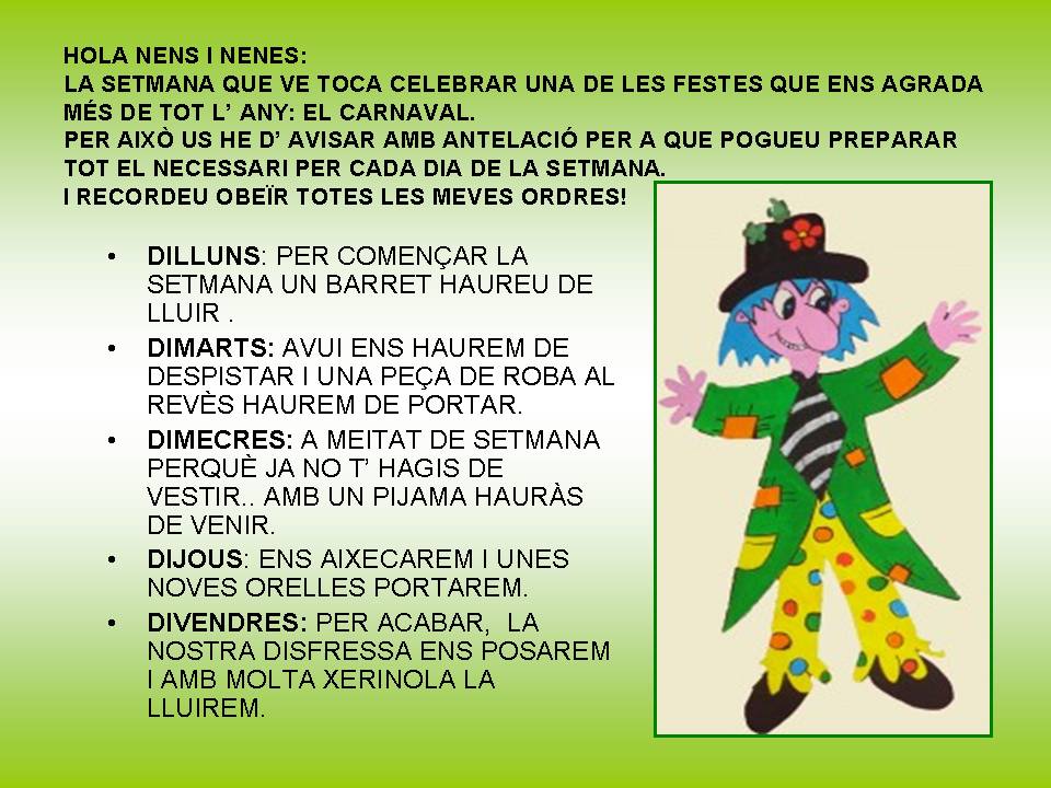 CONSIGNES