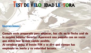 test velocidad lectora