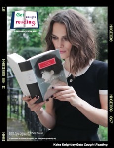 Kiera Knightly has been caught reading!