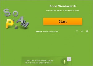 food wordsearch