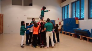 Entre tots vam fer una pinya i la Laia va fer d'enxaneta