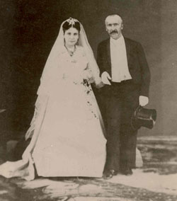 Noces de Heinrich i Sophia Schliemann.