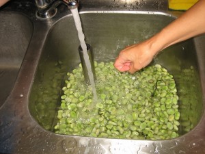 ---faves a la menta i pèsols amb bacon 014