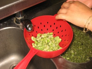 ---faves a la menta i pèsols amb bacon 016