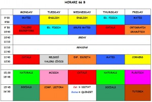 Horari 6è B