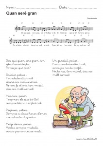 fitxa partitura quan sere gran