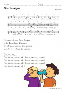 1r fitxa partitura si vols aigua