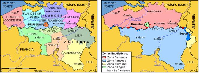 Belgian provinces and linguistic areas