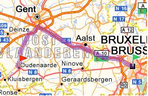 Brussels - Oudenaarde (road map)