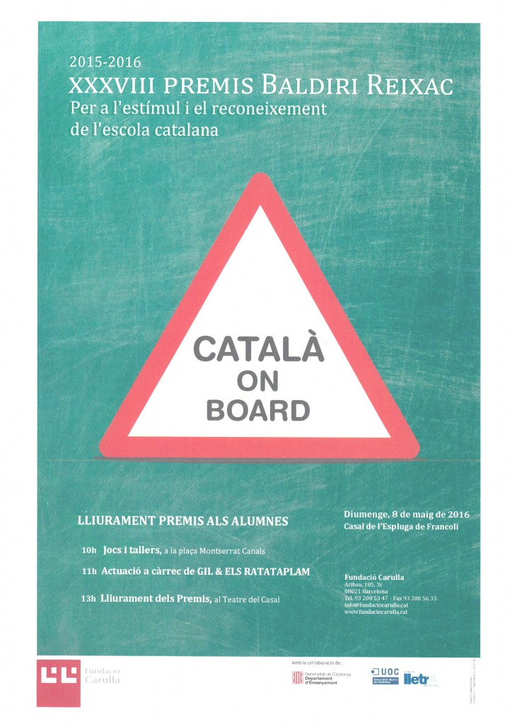 Cartell programa lliurament premis