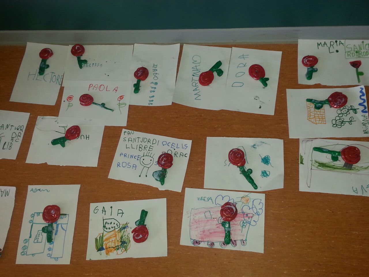 Les roses que van fer a Cicle Infantil a la Escola