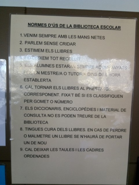 Normes de la biblioteca