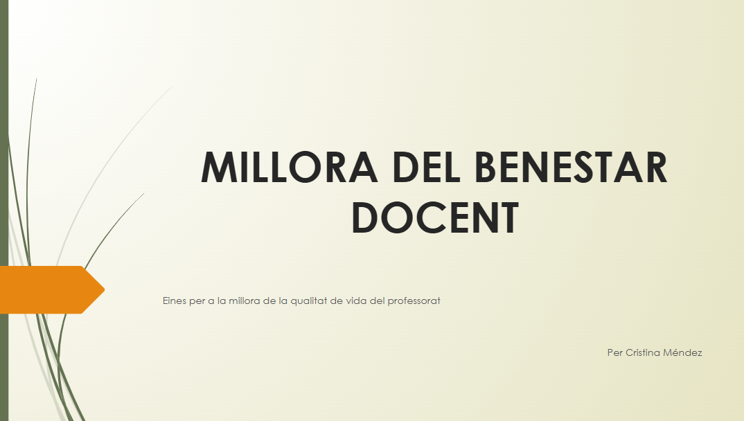 Millora del benestar docent