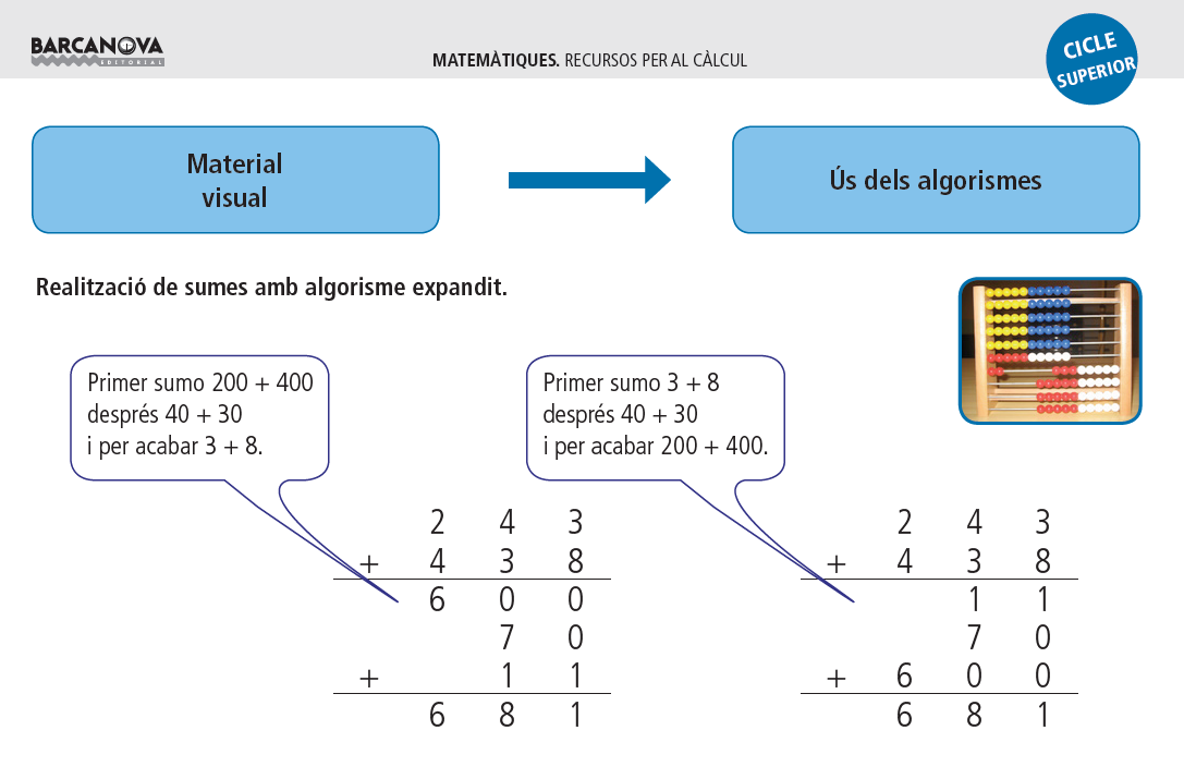 Càlcul: sumes amb algorisme expandit