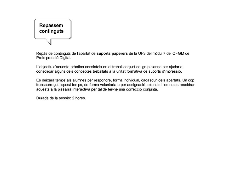 Activitats de repàs