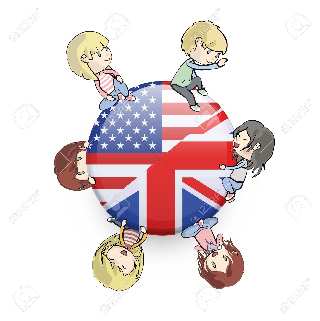 20352971-Kids-holding-English-icon--Stock-Vector-english-flag