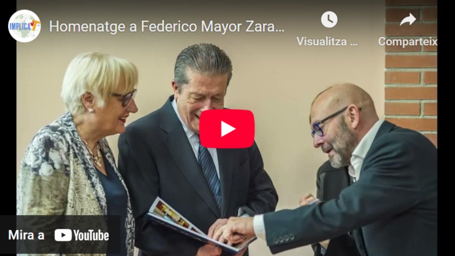 Homenatge a Federico Mayor Zaragoza