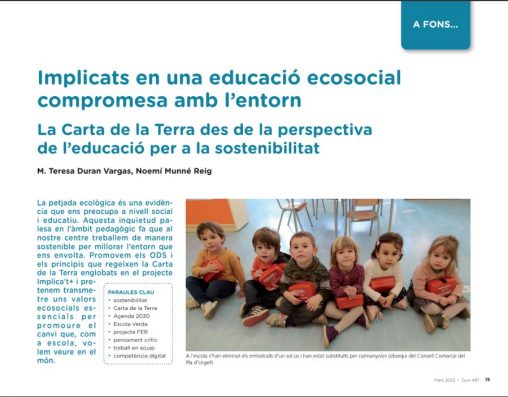 Implicats en una educació ecosocial compromesa amb l’entorn