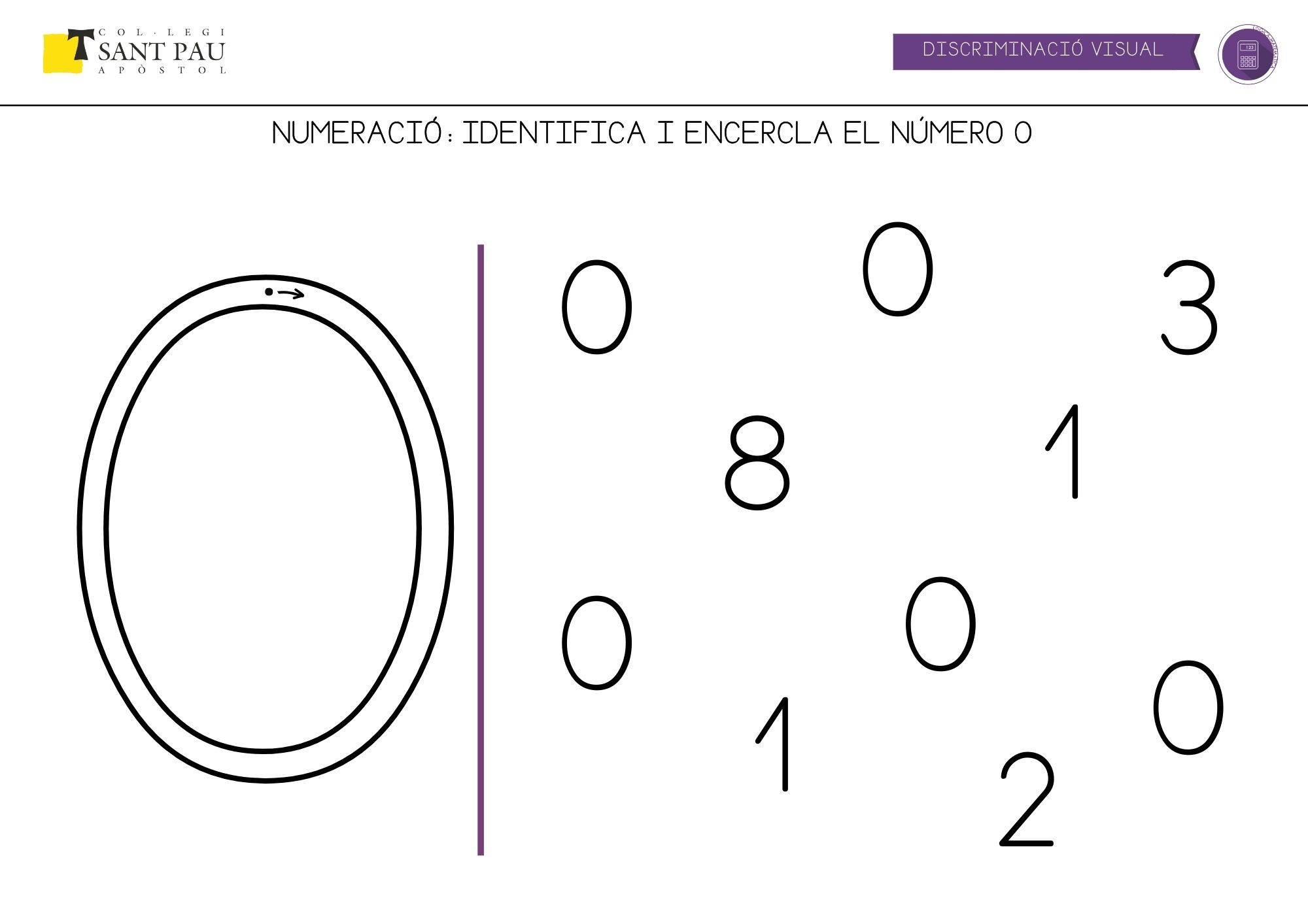resegueix i identifica el zero