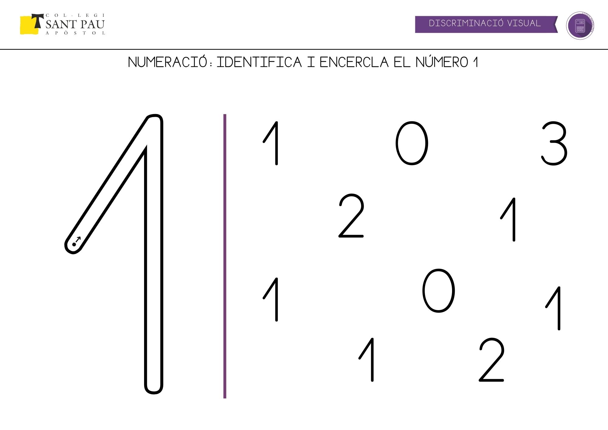 resegueix i identifica el número u