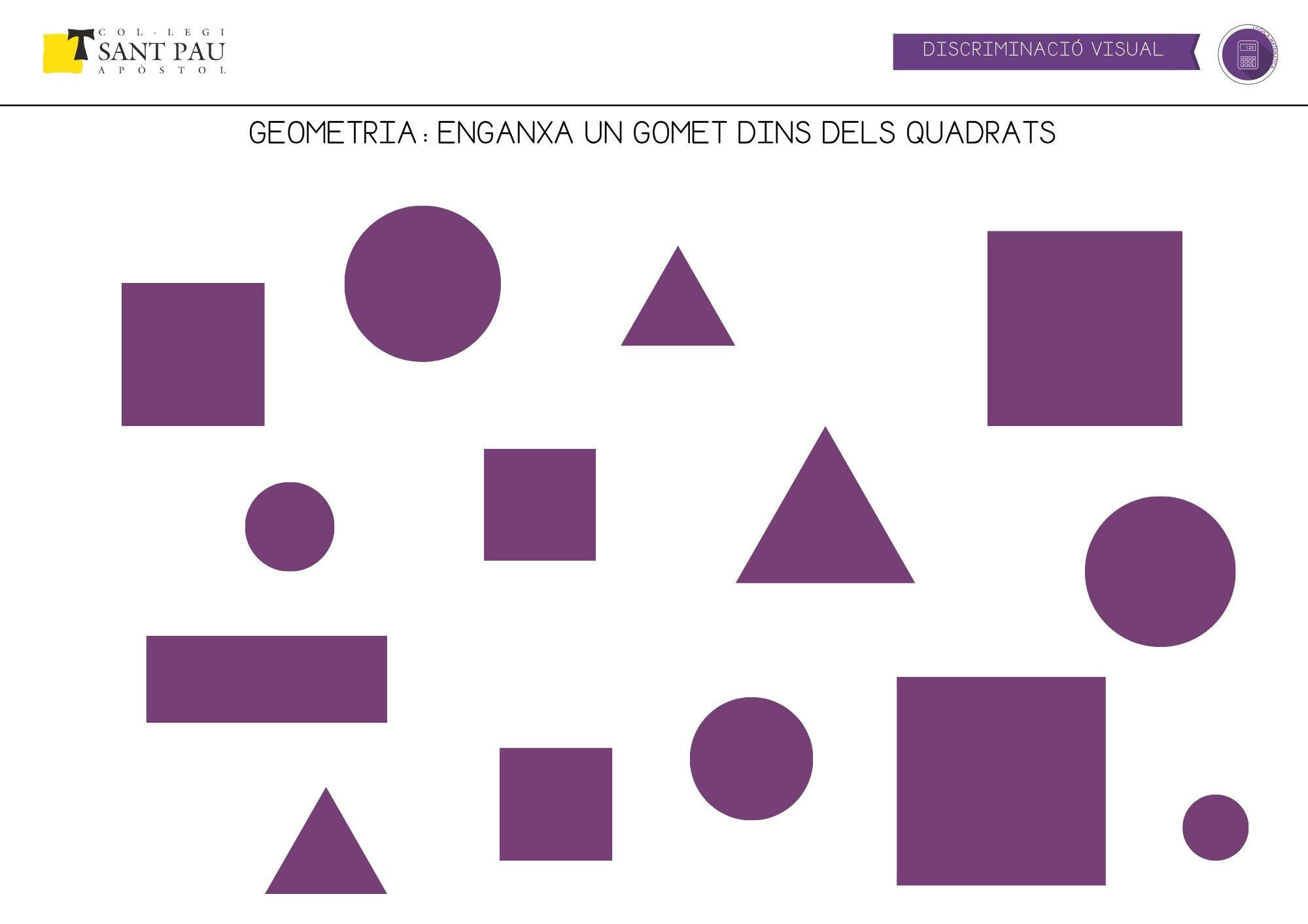 enganxa un fomet sobre els quadrats