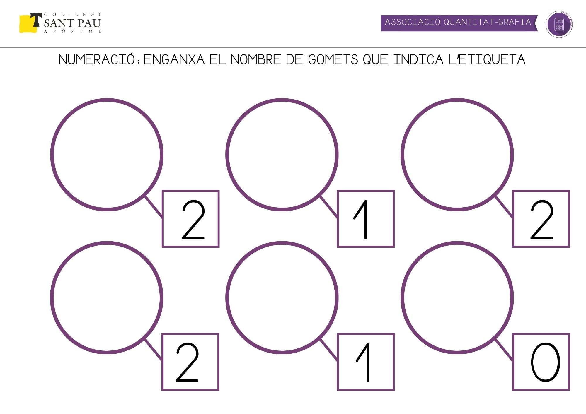 enganxa la quantitat de gomets que s'indica