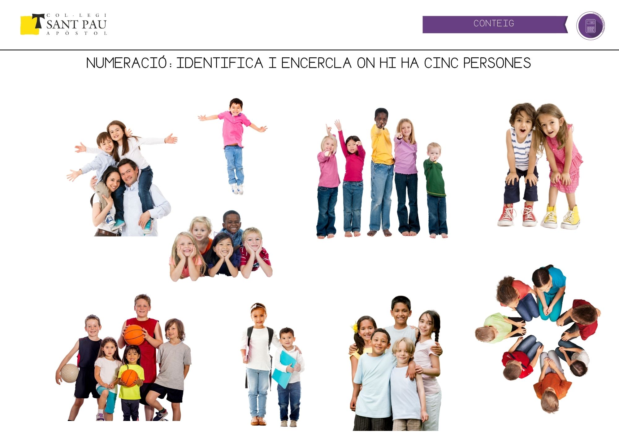 identifica els grups de 5 persones