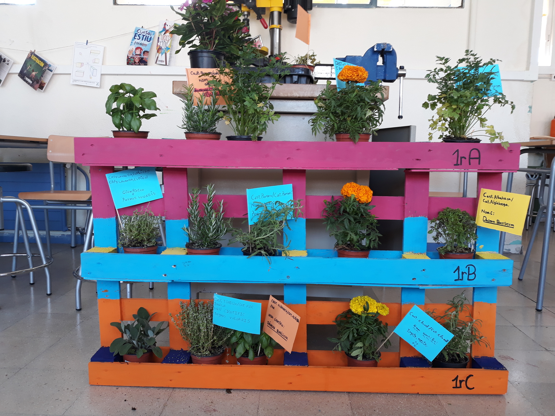 Jardinera en taller